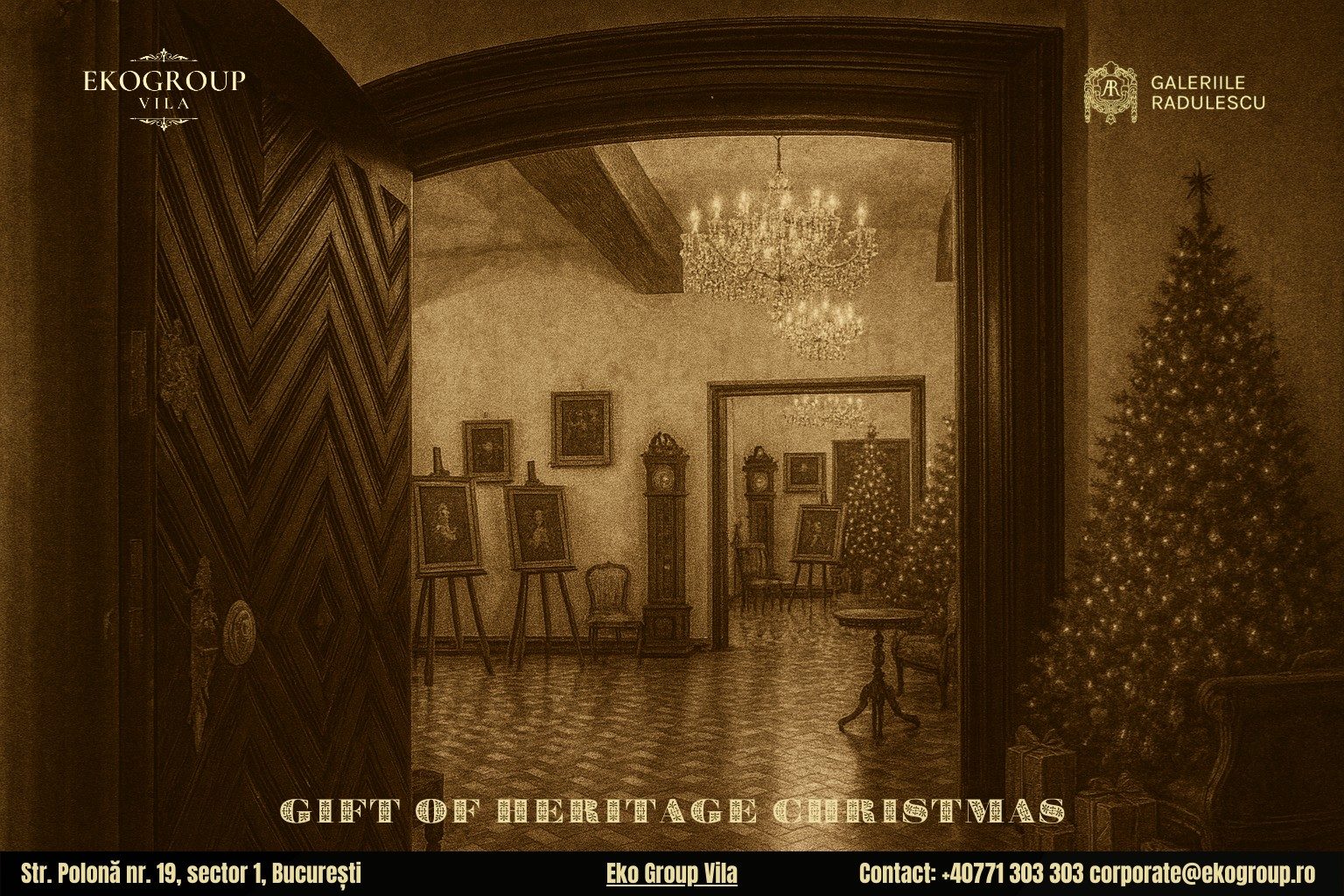 Cadou de Crăciun cultural: o invitație la expoziția „Crăciunul anilor ’30” de la Eko Group Vila